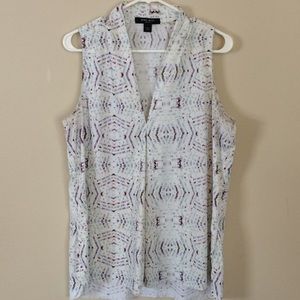 Nine West Jeans Short Sleeve Blouse